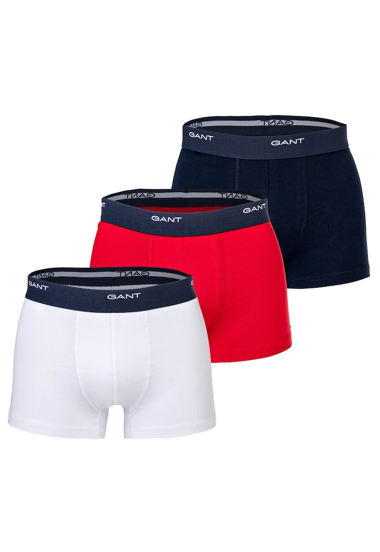 Set de boxeri din amestec de bumbac cu bandă logo în talie – 3 perechi – roșu/alb/albastru închis – Gant Set de boxeri din amestec de bumbac cu bandă logo în talie – 3 perechi – roșu/alb/albastru închis – Gant