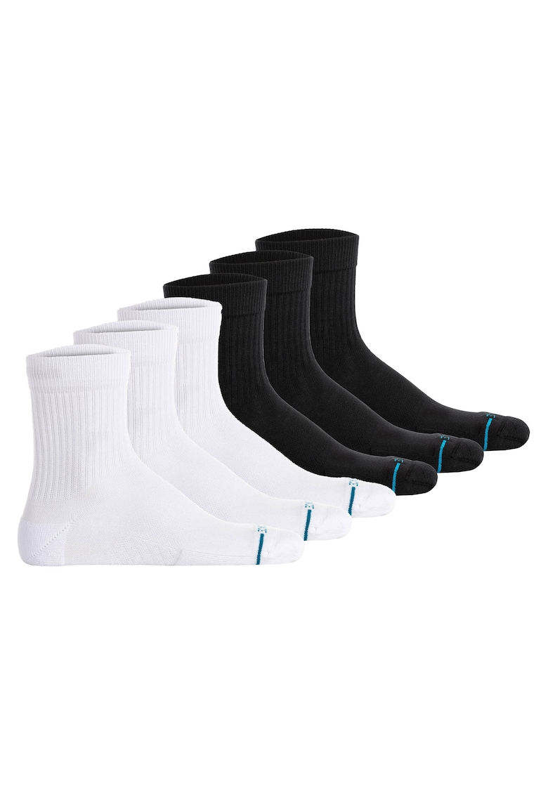 Stance Set de sosete scurte unisex - 6 perechi - Alb/Negru