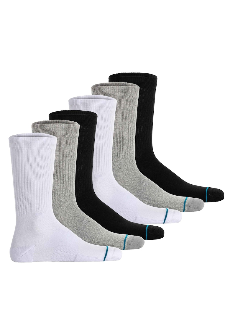 Stance Set de sosete unisex - 6 perechi - Alb/Negru/Gri