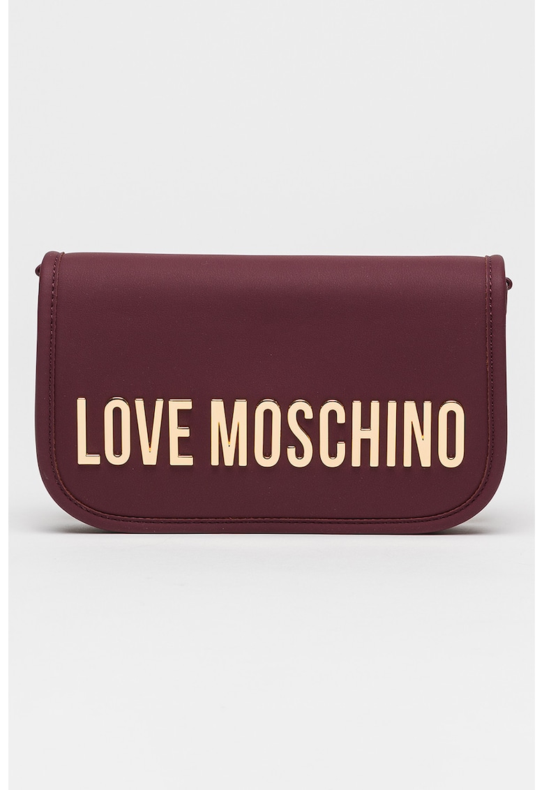 Geanta crossbody de piele ecologica cu clapa - Violet