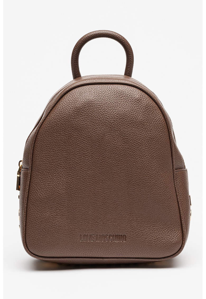 Rucsac din piele ecologica cu logo metalic supradimensionat Zaino