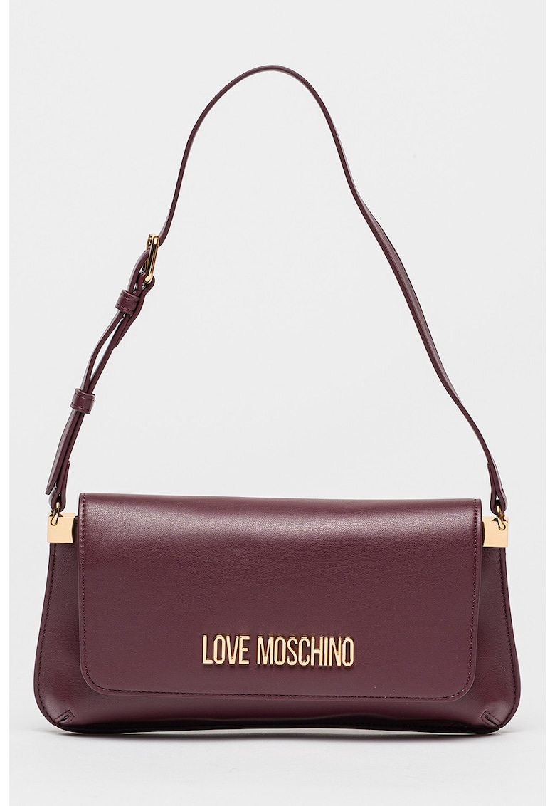 Geanta de piele ecologica cu bareta de umar - Violet