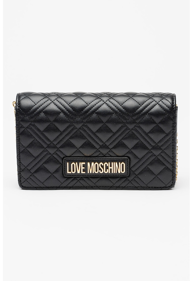 Geanta crossbody din piele ecologica cu aspect matlasat