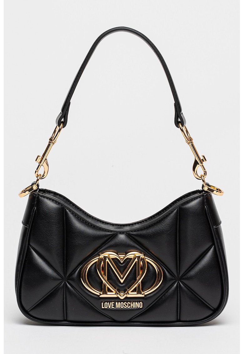 Geanta de umar cu logo metalic - Negru