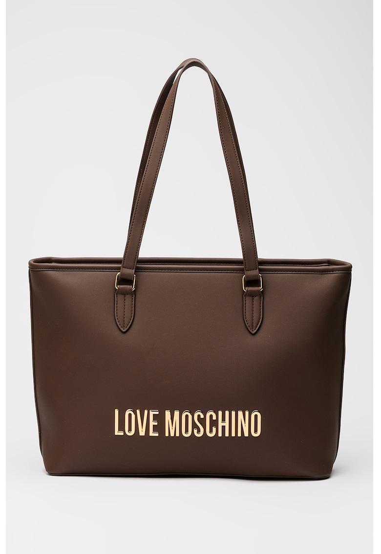 Geanta tote de piele ecologica cu logo metalic