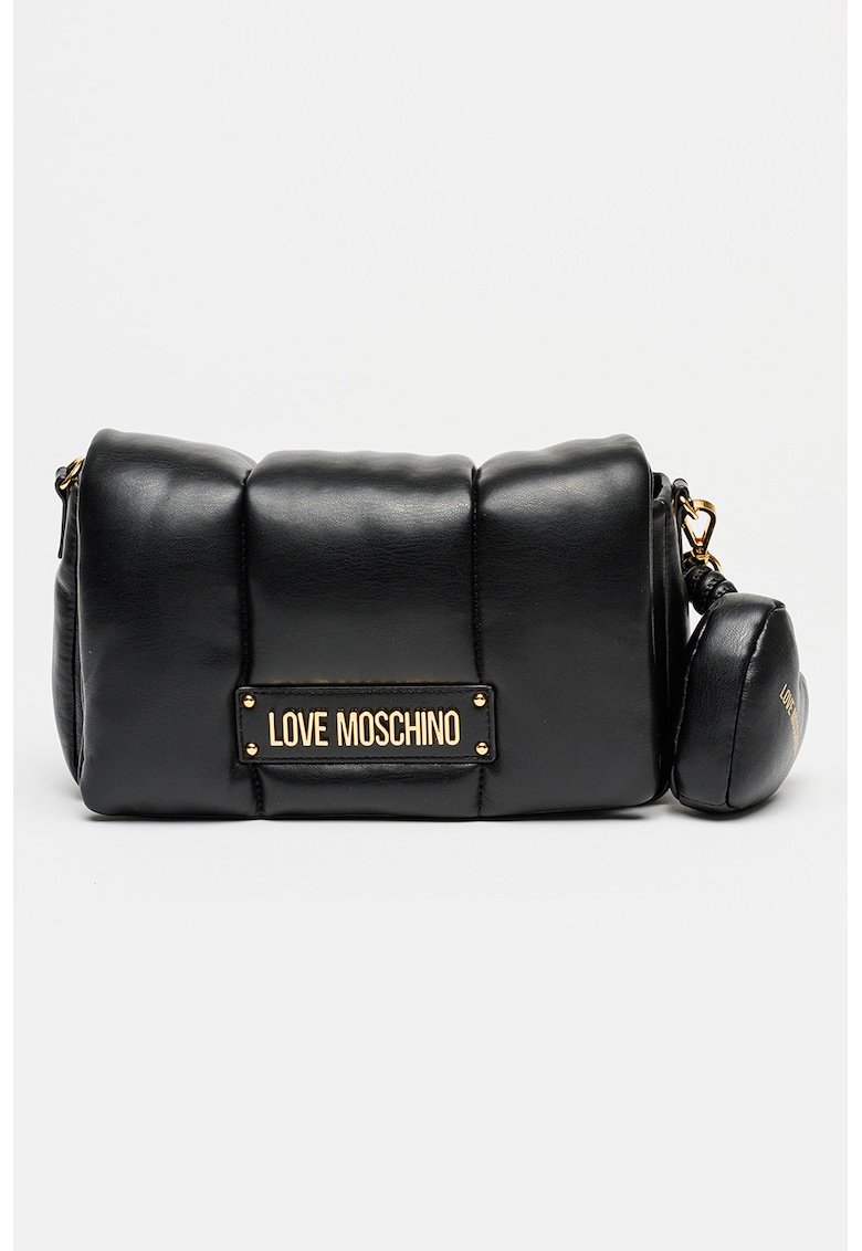 Geanta crossbody din piele ecologica - Negru