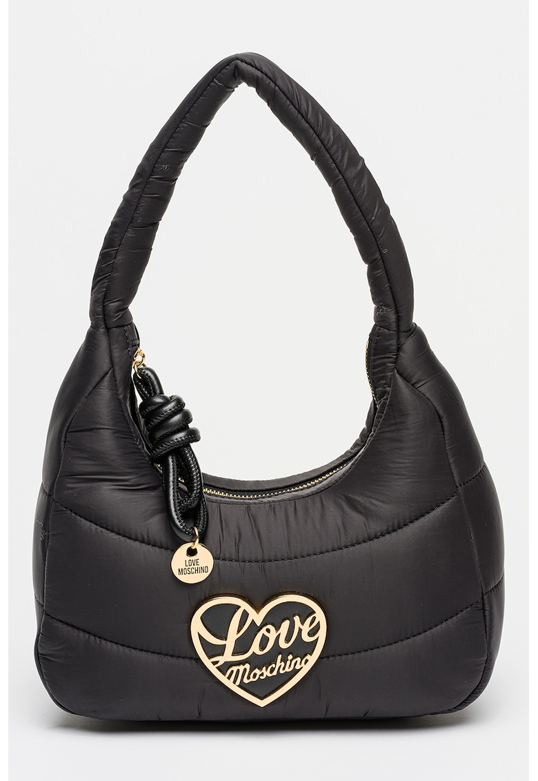 Geanta matlasata cu bareta de umar - Negru