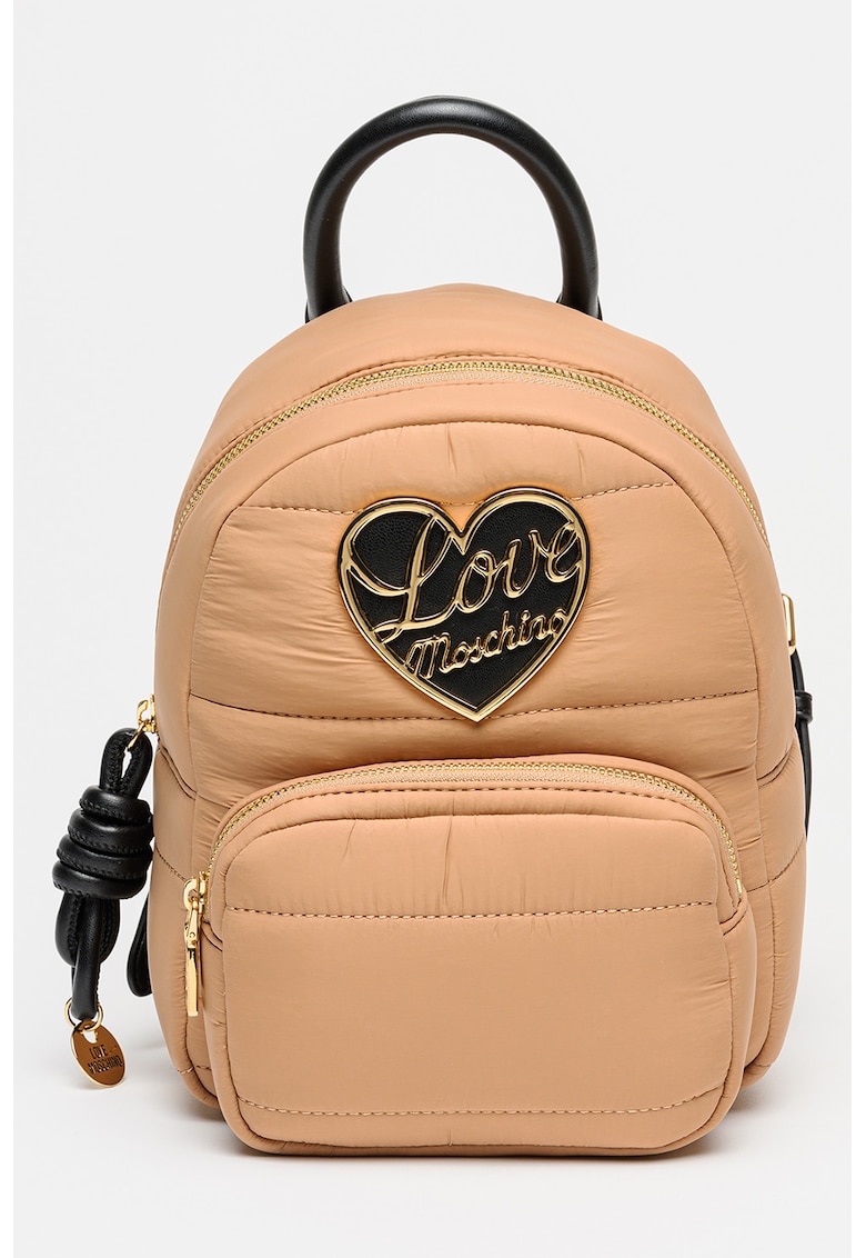 Rucsac matlasat cu logo - Maro deschis