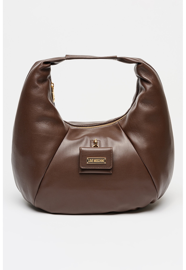 Geanta hobo din piele ecologica - Maro inchis