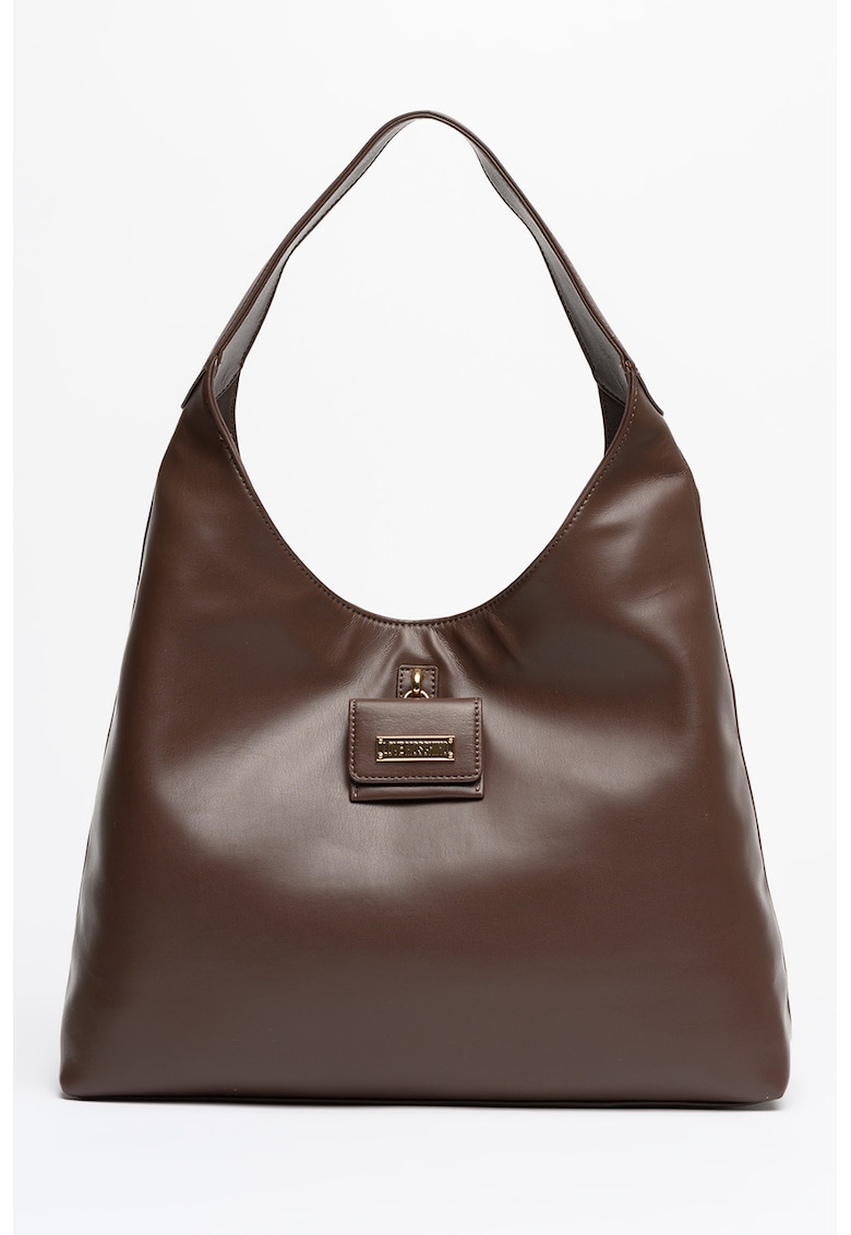Geanta hobo din piele ecologica - Maro inchis