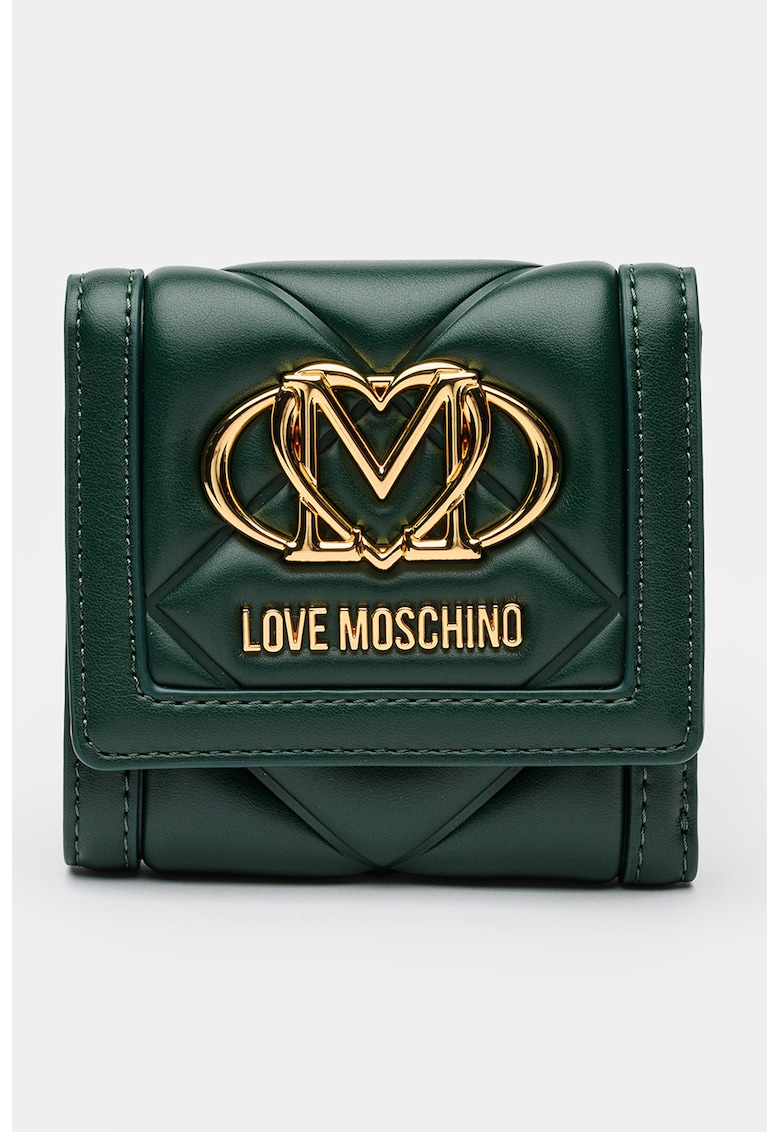 Portofel pliabil de piele ecologica - Verde englez