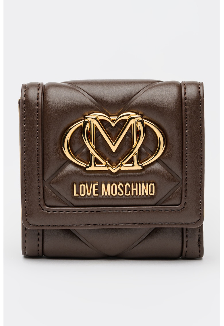 Portofel pliabil de piele ecologica - Maro inchis