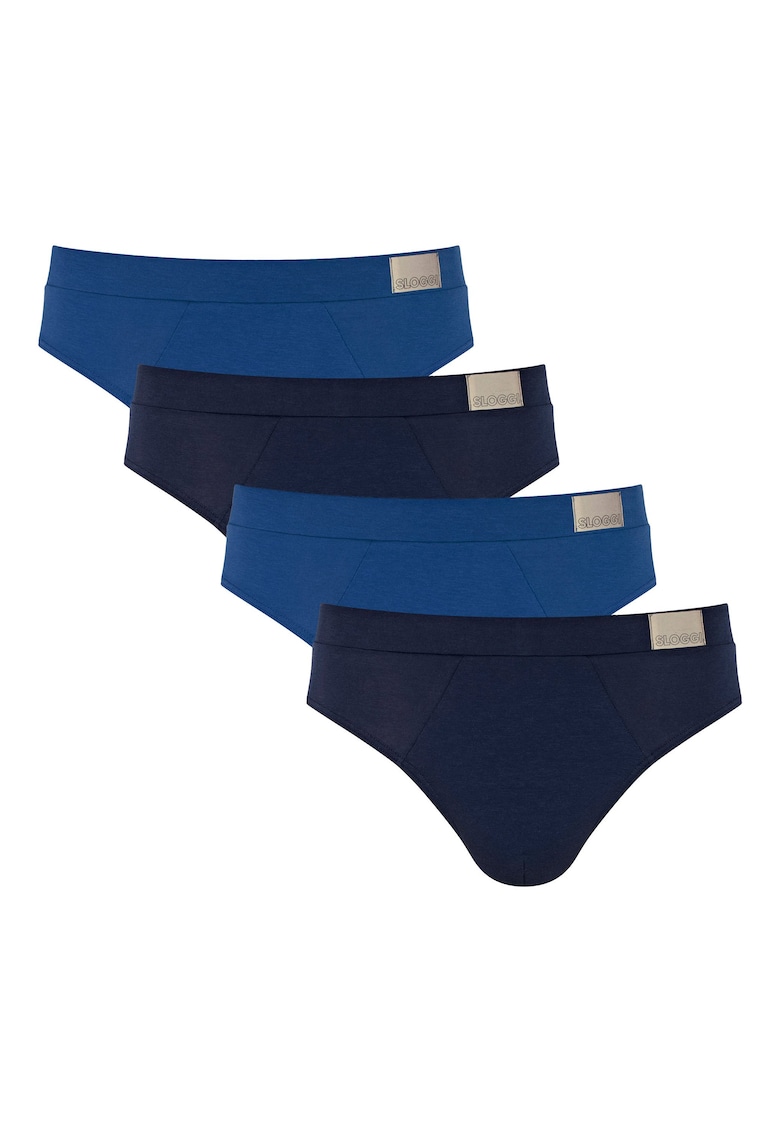 Set de chiloti GO Natural – 4 perechi – Albastru Set de chiloti GO Natural – 4 perechi – Albastru