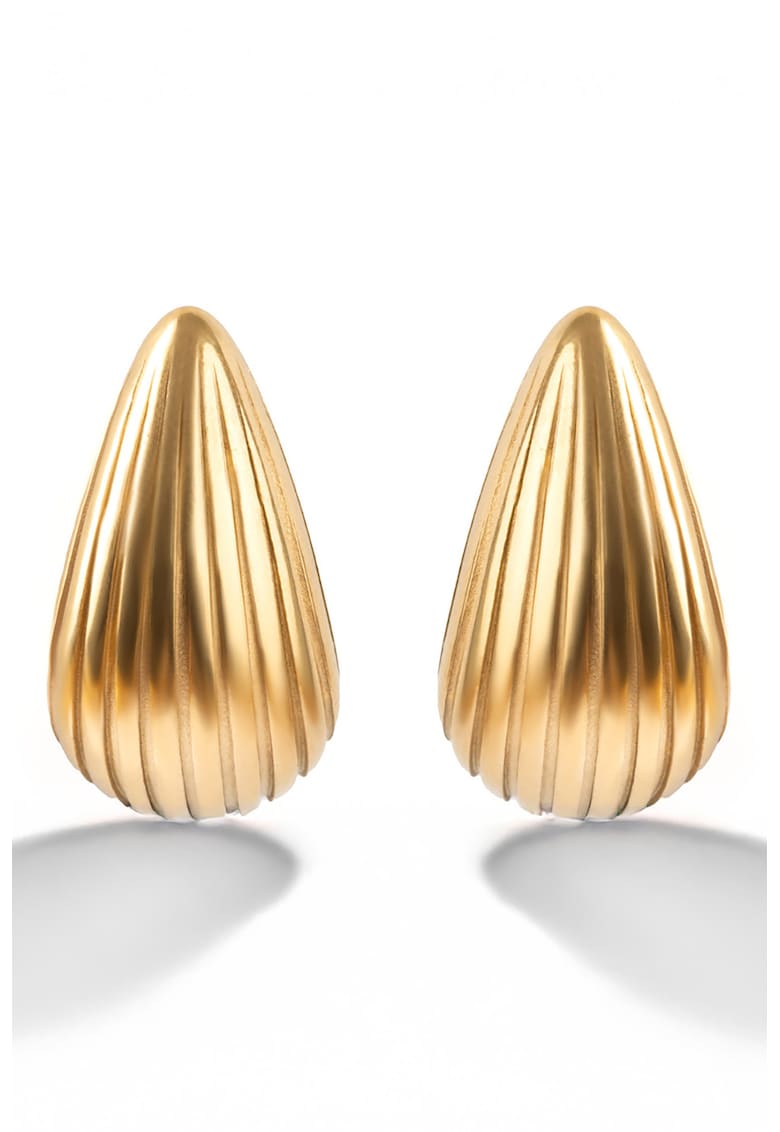 Cercei cu tija placati cu aur de 18K