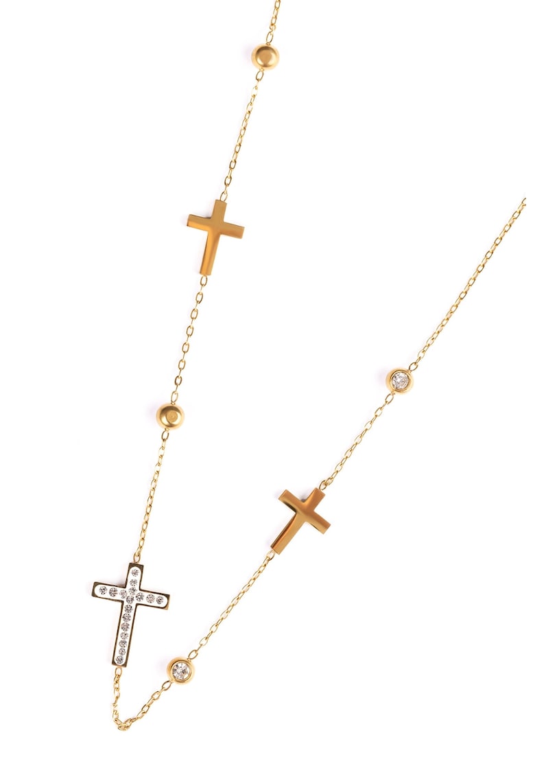 Colier din otel inoxidabil placat cu aur de 18K