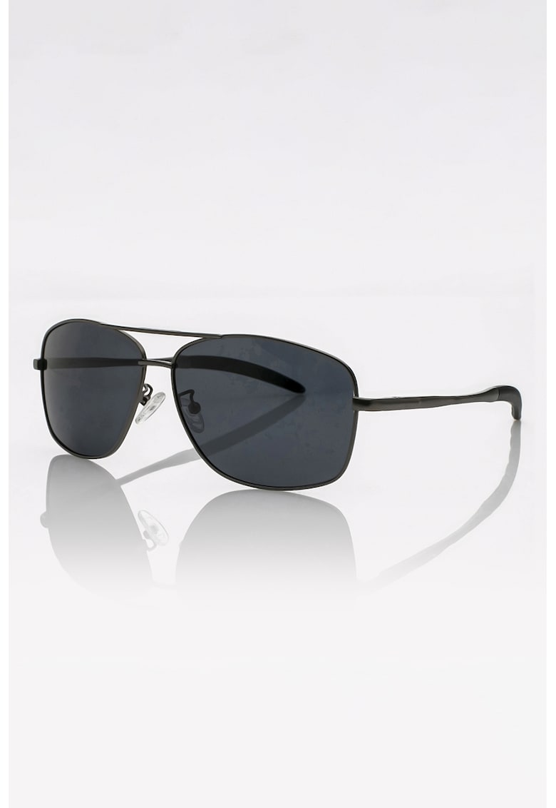 Ochelari de soare aviator unisex cu lentile polarizate - Negru