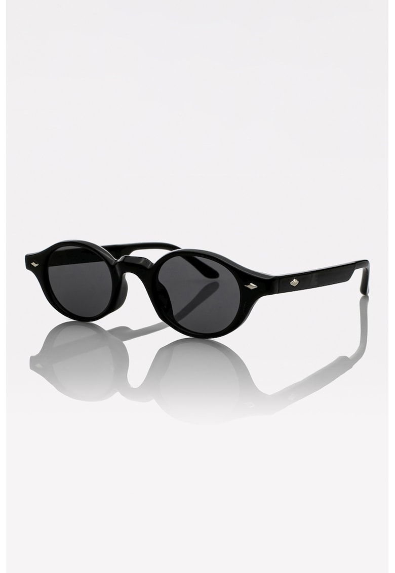Ochelari de soare ovali unisex - Negru