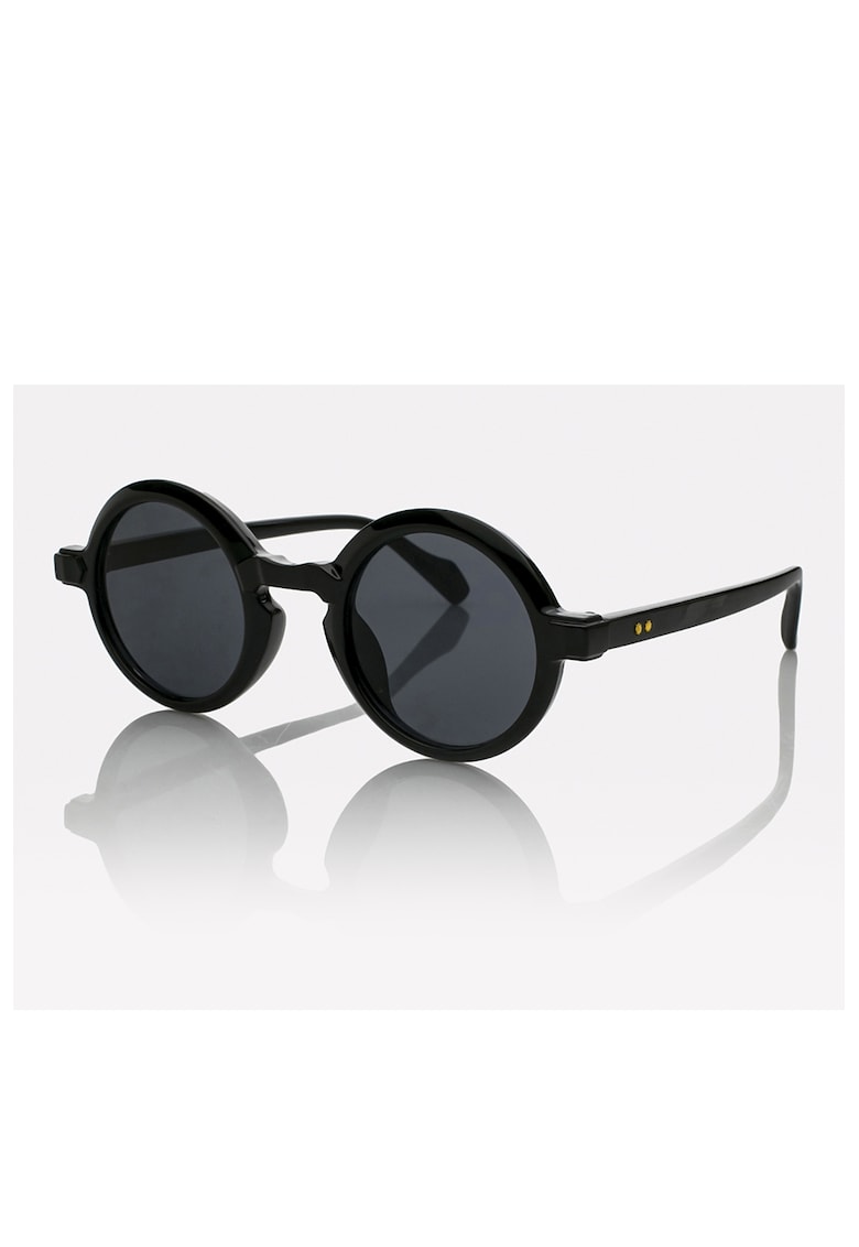 Ochelari de soare rotunzi unisex - Negru