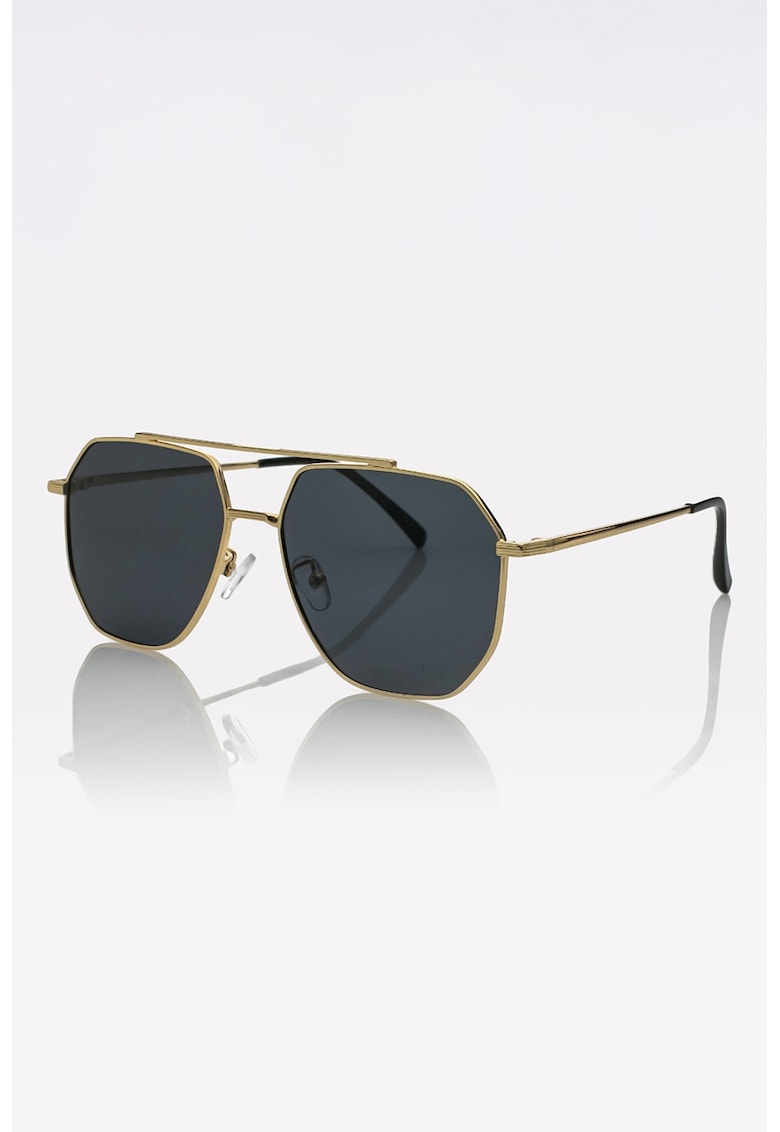 Ochelari de soare aviator unisex cu lentile polarizate - Auriu