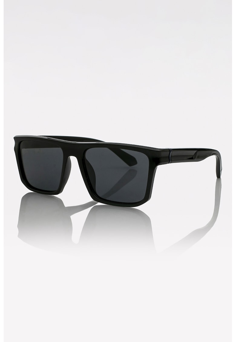 Ochelari de soare dreptunghiulari cu lentile polarizate - Negru
