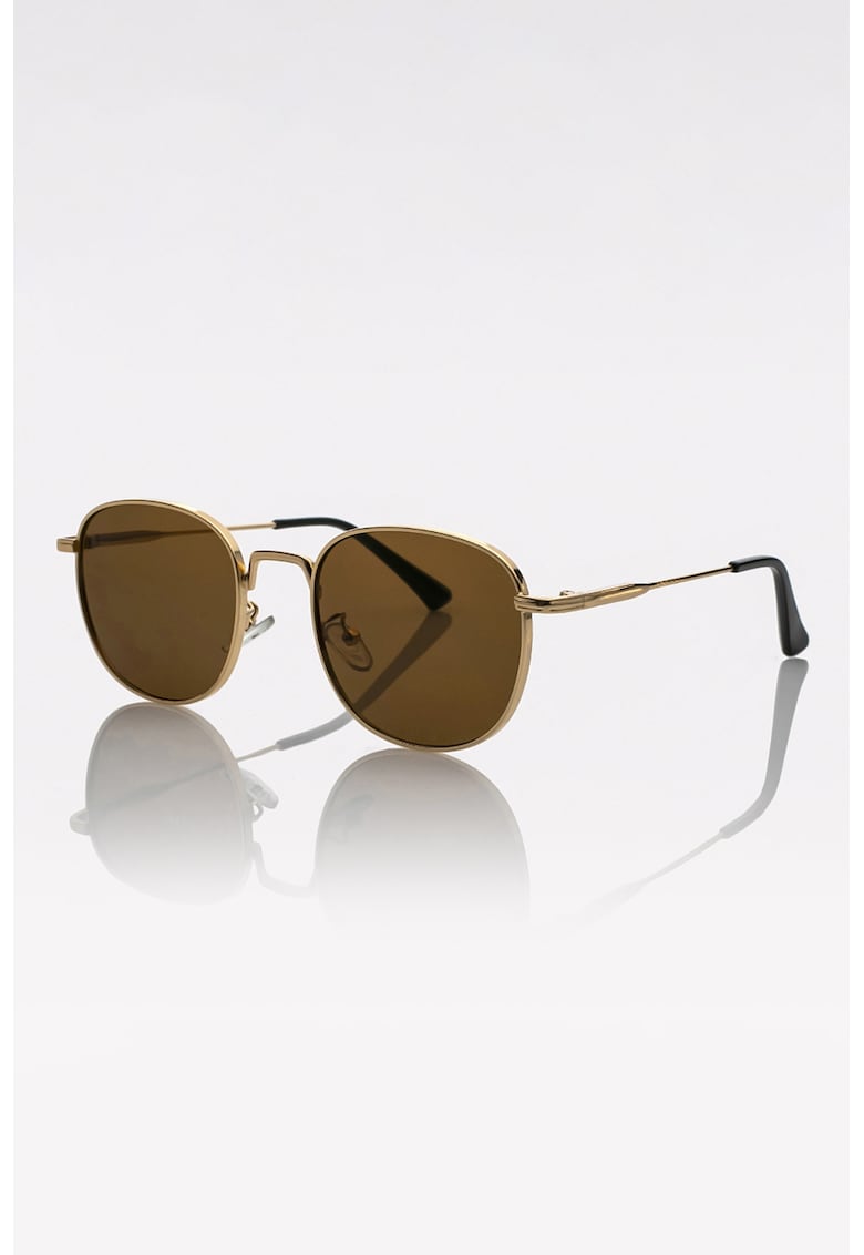 Ochelari de soare ovali unisex - Auriu