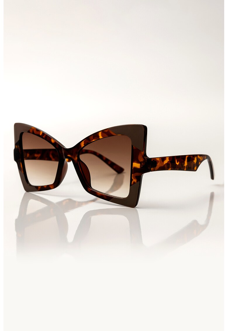 Ochelari de soare butterfly cu lentile in degrade Lily - Maro inchis/Portocaliu