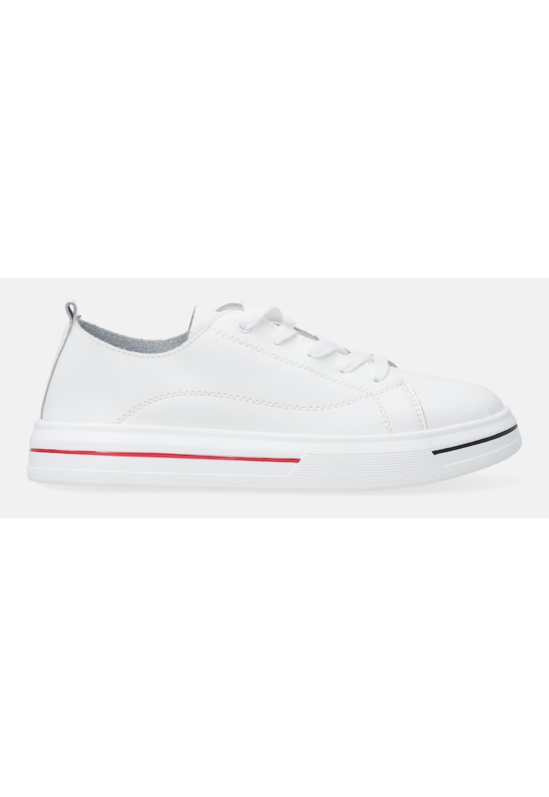 Pantofi sport din piele cu varf rotund