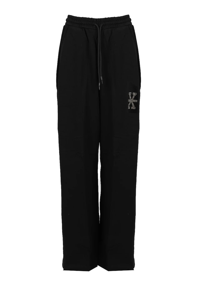 John Richmond Pantaloni evazati cu snur in talie -