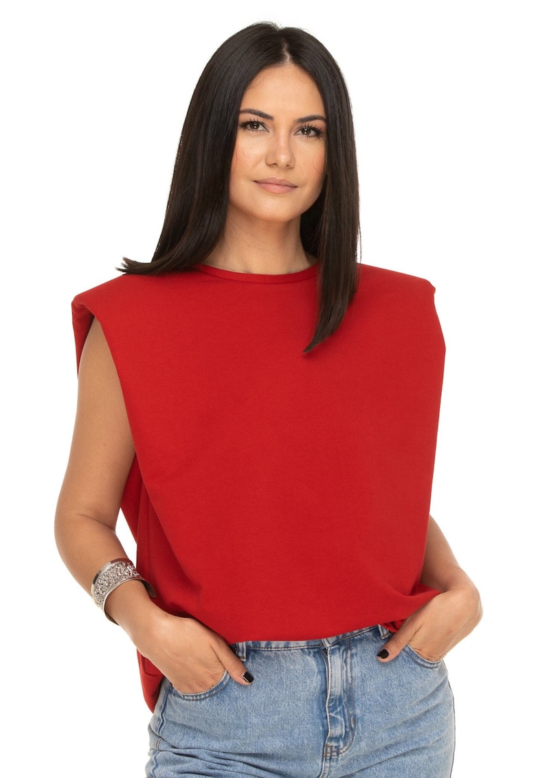 Tricou rosu supradimensionat