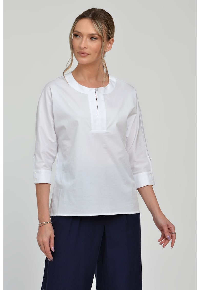 Bluza uni cu talie medie Narnia - Alb optic