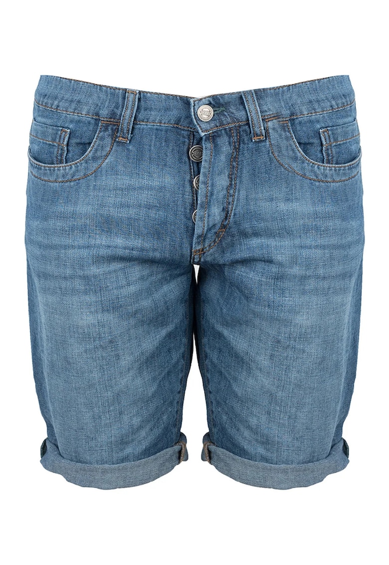 Pantaloni scurti denim cu 5 buzunare – Bikkembergs Pantaloni scurti denim cu 5 buzunare – Bikkembergs