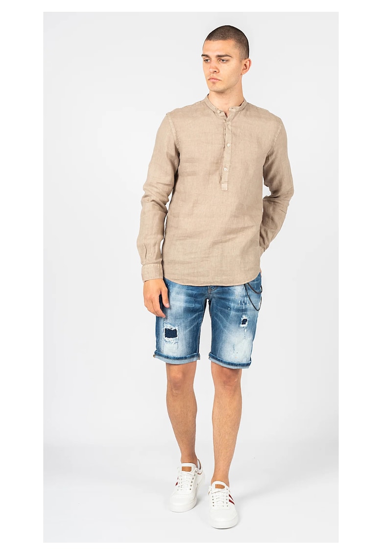 Xagon Bluza uni cu fenta cu nasturi -