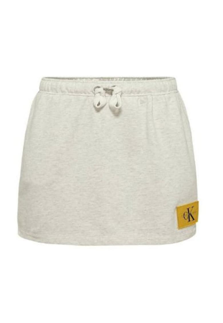 Calvin Klein Jeans Fusta din amestec de bumbac cu talie elastica -