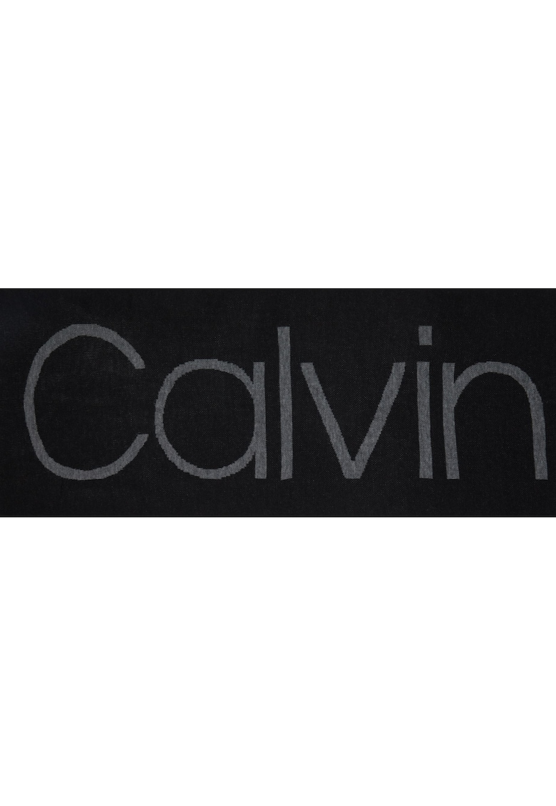 Calvin Klein Jeans Fular din amestec de lana cu imprimeu logo