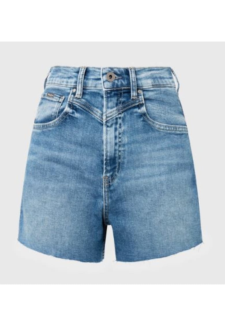 Pepe Jeans Blugi scurti cu talie inalta