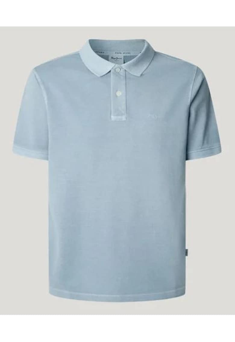 Tricou polo bumbac 100% - albastru ceresc - stil regular
