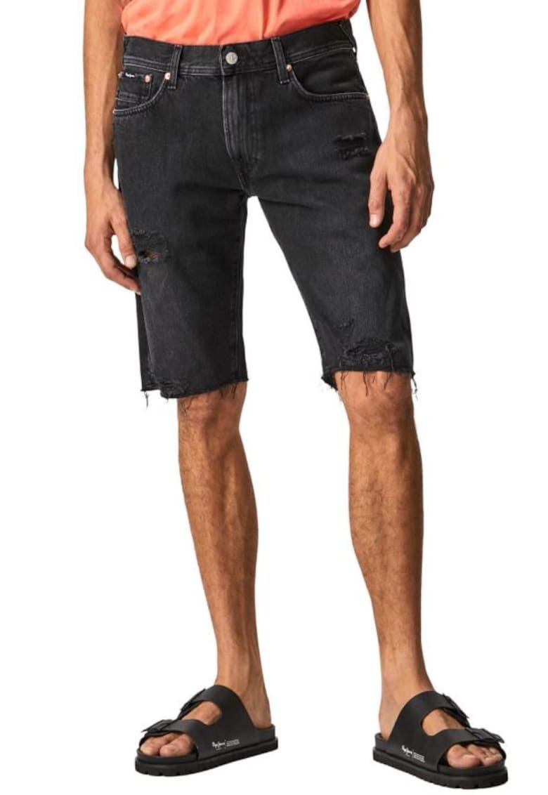Blugi scurti regular fit Stanley Destroy - 29