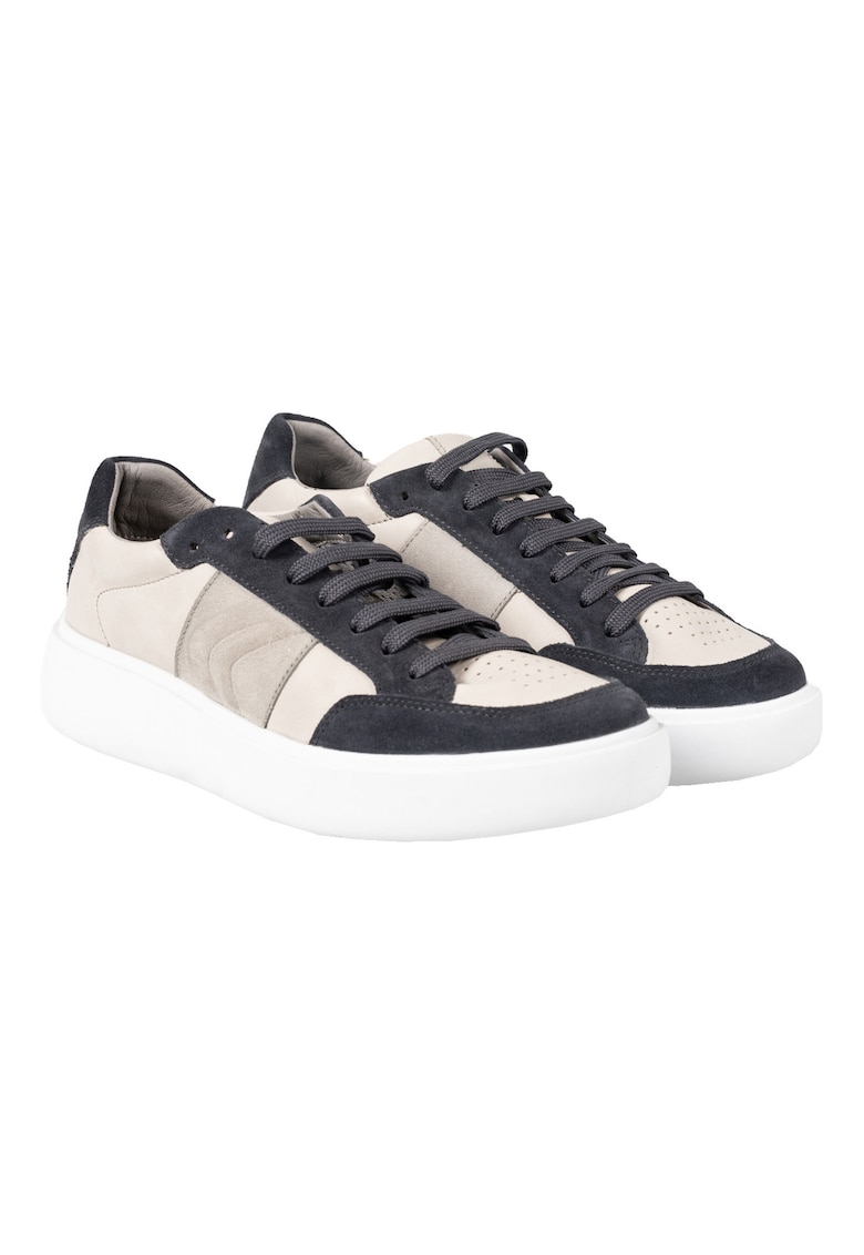 Pantofi sport din piele cu garnituri din piele intoarsa Ottaya B -