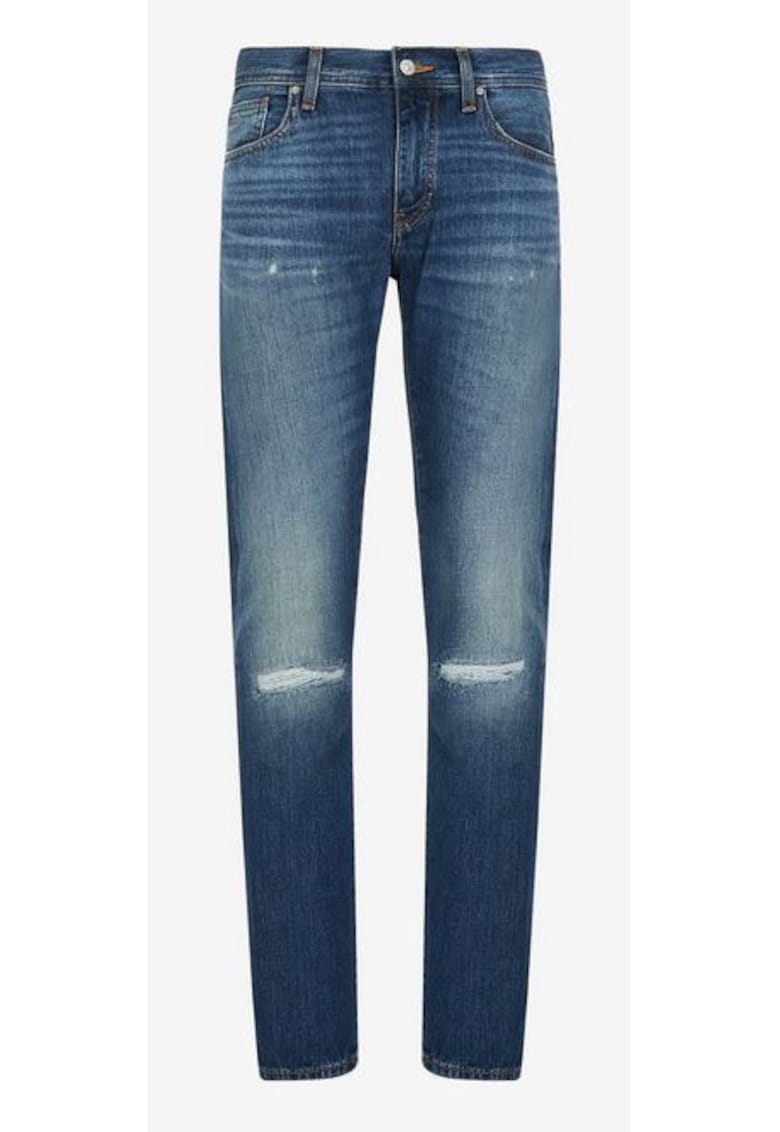 Armani Exchange Blugi skinny cu aspect deteriorat