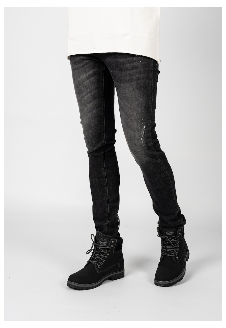 John Richmond Blugi skinny cu monograma Iggy -
