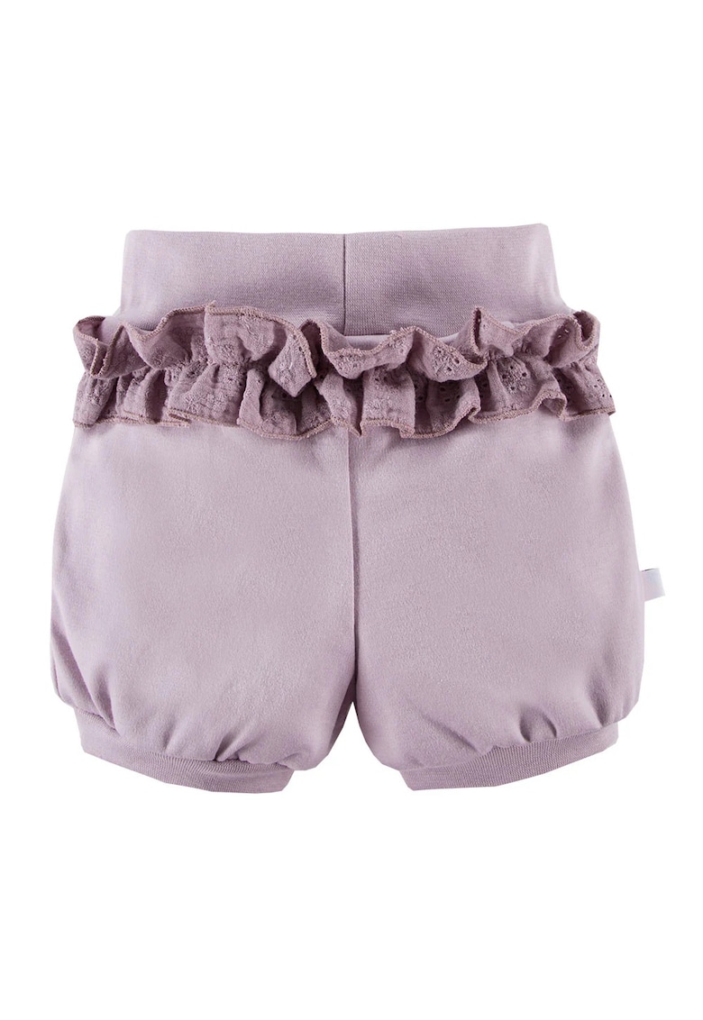 Pantaloni scurti bufanti cu volan in talie -  - Botanic - Mov - pentru fetite - 74 - Mov
