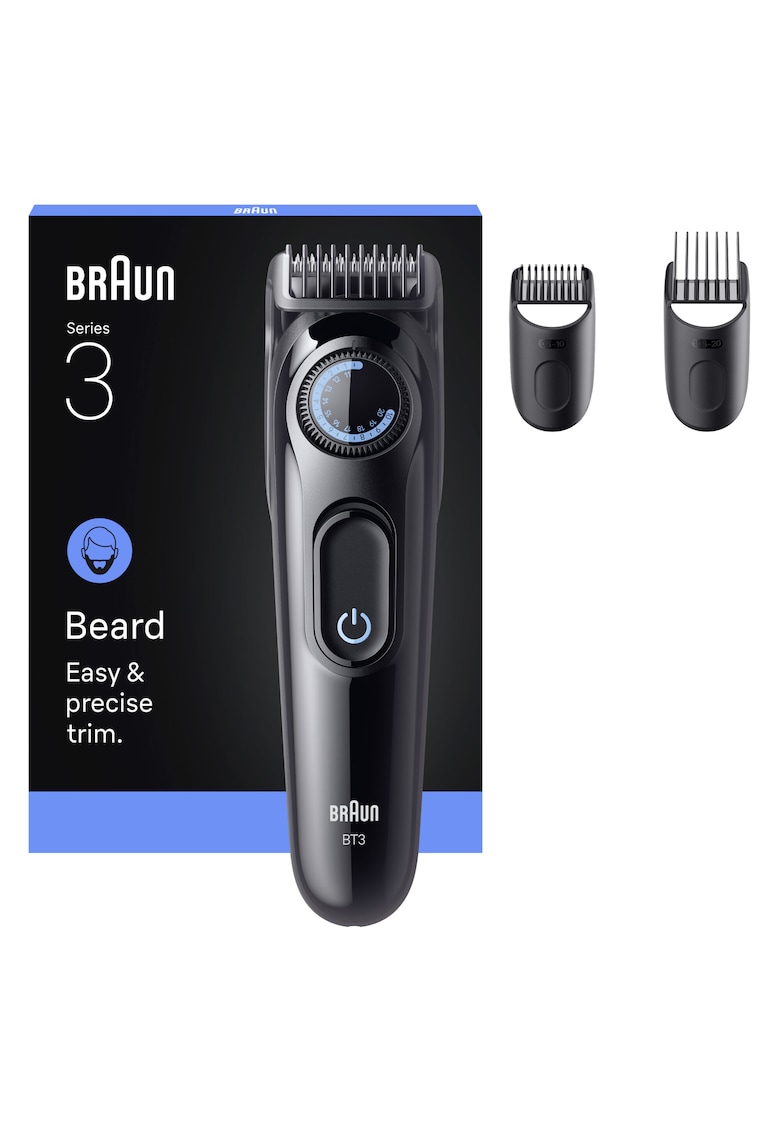 Aparat de tuns barba Beard Trimmer Seria 3 - Negru/Albastru