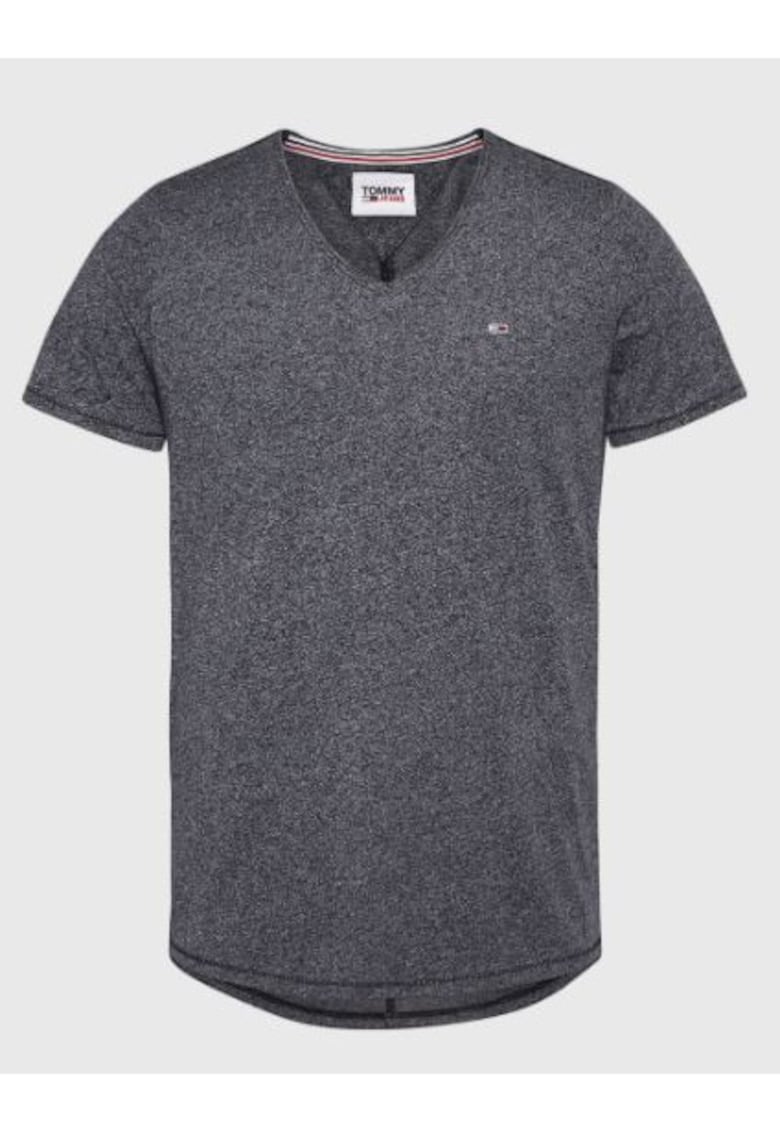 Tricou slim fit cu decolteu in V Jaspe -