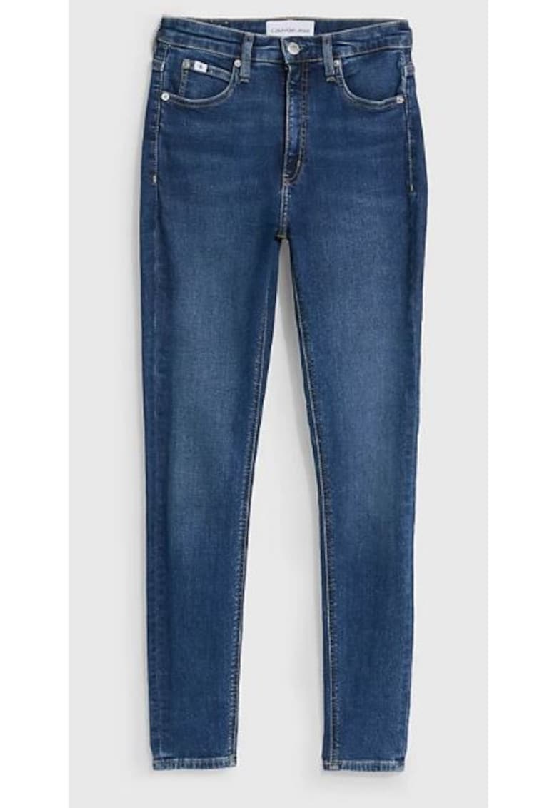 Calvin Klein Jeans Blugi super skinny cu aspect decolorat -