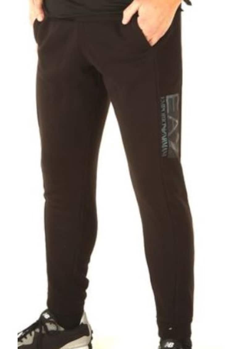 Pantaloni de trening cu logo pe laterala -