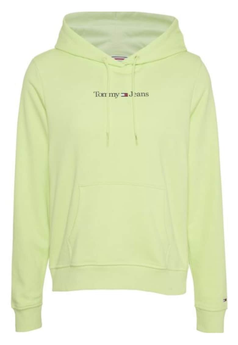 Tommy Jeans Hanorac din amestec de bumbac cu logo -