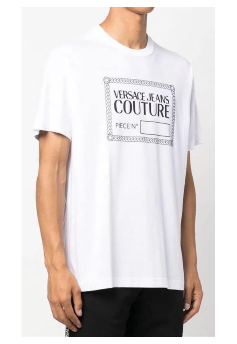 Versace Jeans Tricou din bumbac cu logo supradimensionat
