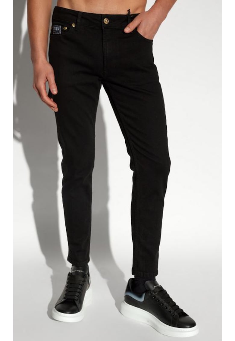 Blugi slim cu talie medie