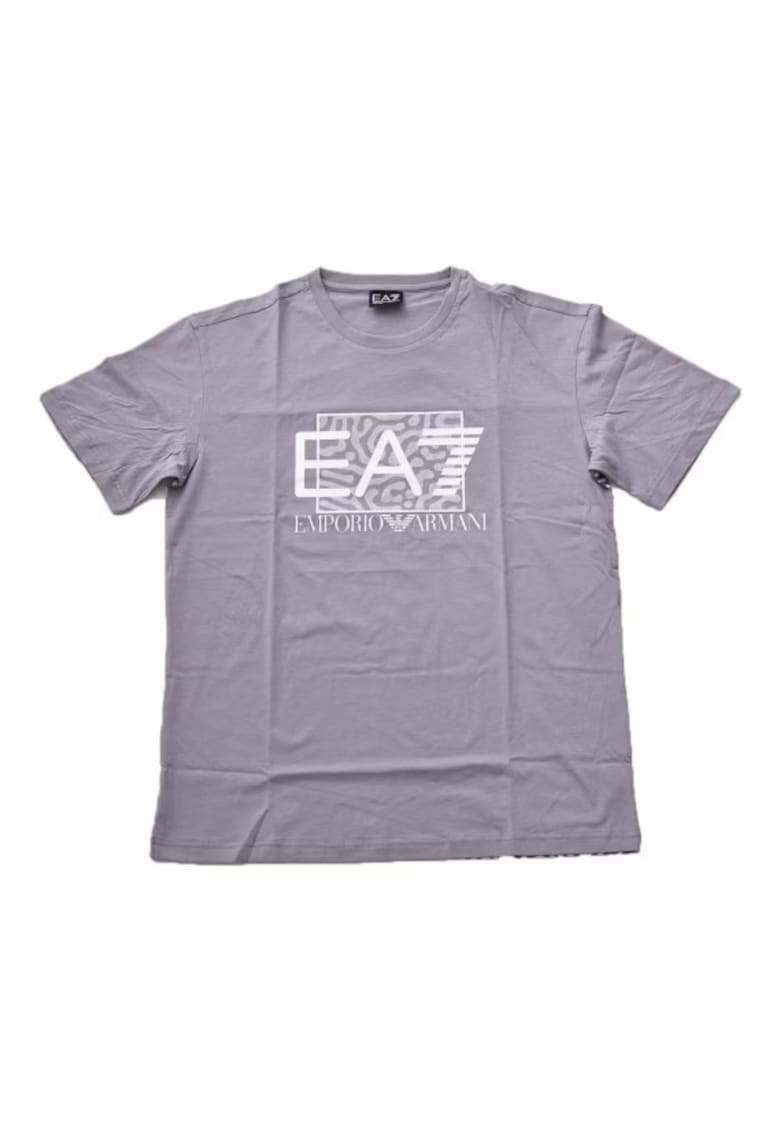 Tricou cu logo contrastant pe piept