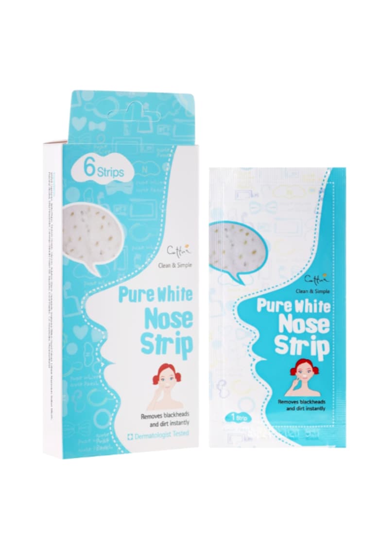 Benzi exfoliante anti puncte negre pentru zona nasului - 6 buc.